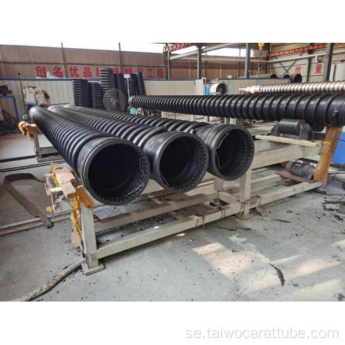 Krah Pipe stor diameter HDPE -plast Korrugerat rör